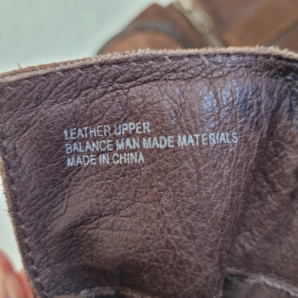 Born Leather Brown Suede Tall Moto Strap Tessa Buckle Boots Size 6 - Picture 6 of 7